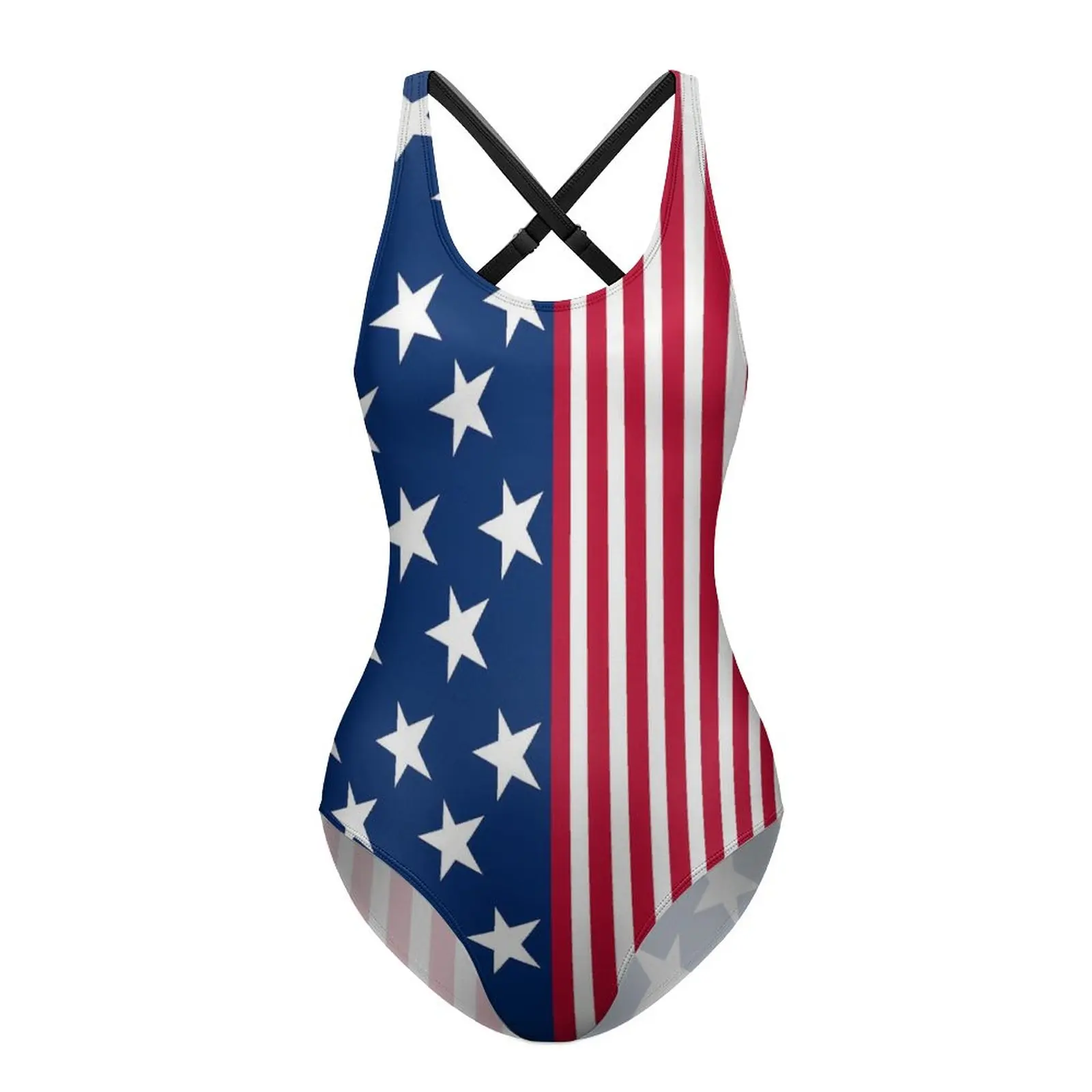 USA Flag Swimsuit Sexy American Stars and Stripes One-Piece Swimwear Push Up Swimsuits Colorful Bathing Suit Birthday Present
