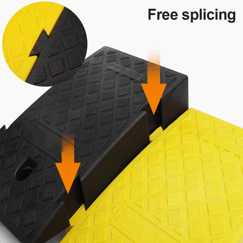 Portable Lightweight Curb Ramps Heavy Duty Plastic Threshold Ramp Mat Pad Car Trailer Truck Bike Motorcycle Wheelchair Curb Ramp