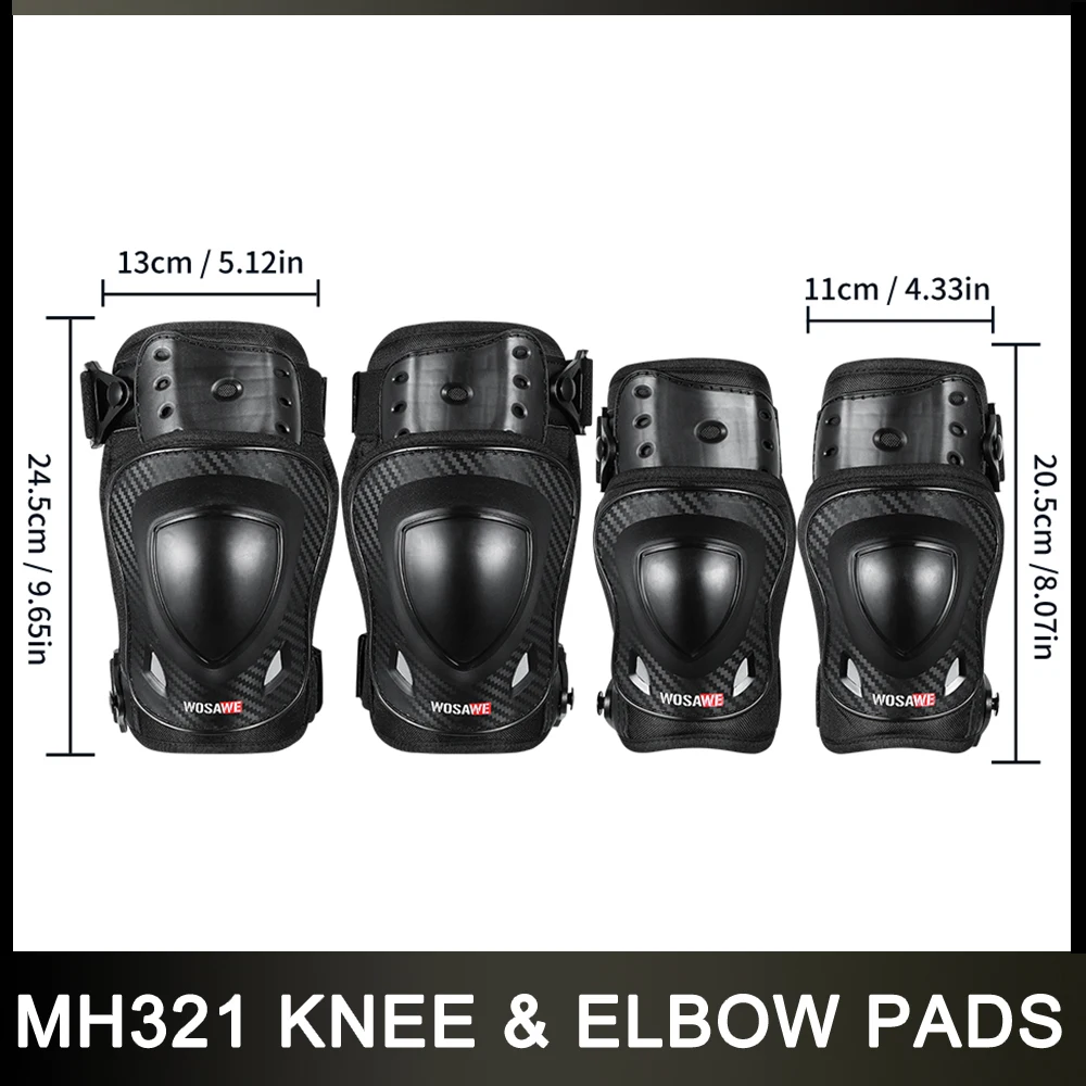 Motorcycle Elbow Protector WOSAWE Knee Pads Winter Skateboarding Skating Ski Outdoor Sports Protective ddmysmile Gear Knee Support For Men Smile