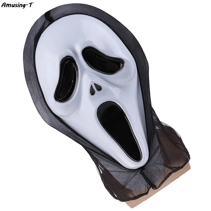 Novelty Toys Halloween Ghost Face Mask Horror Screaming Grie Mask for Adult Scary Cosplay Prop Carnival Masker Party Decor smile