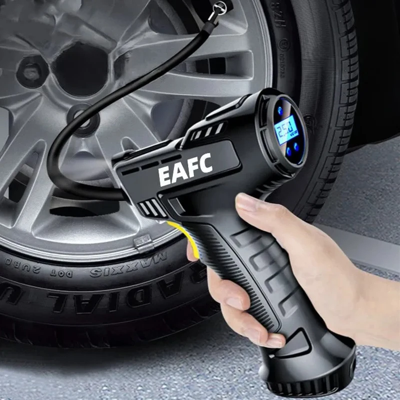 120W Wireless/Wired Handheld Portable Car Air Pump Air Compressor Inflatable Pump Tire Inflator Digital for Car Bicycle Balls