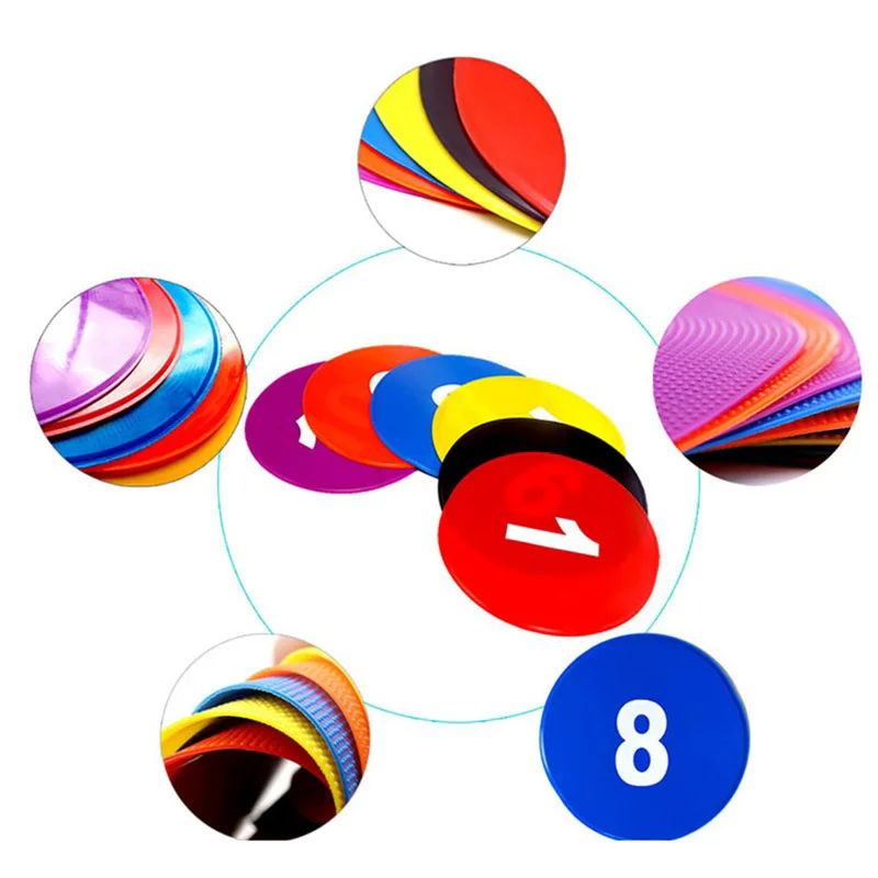 Markers 10 Pcs Spot Numbered Football Basketball Digital Signs Disc Markers Training Equipment for Kids Floor Spot Sports Toy smile