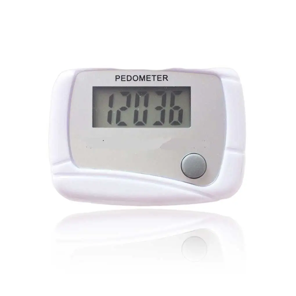 Random Portable Pedometer Color with Clip LCD Step Counter Tracker smile