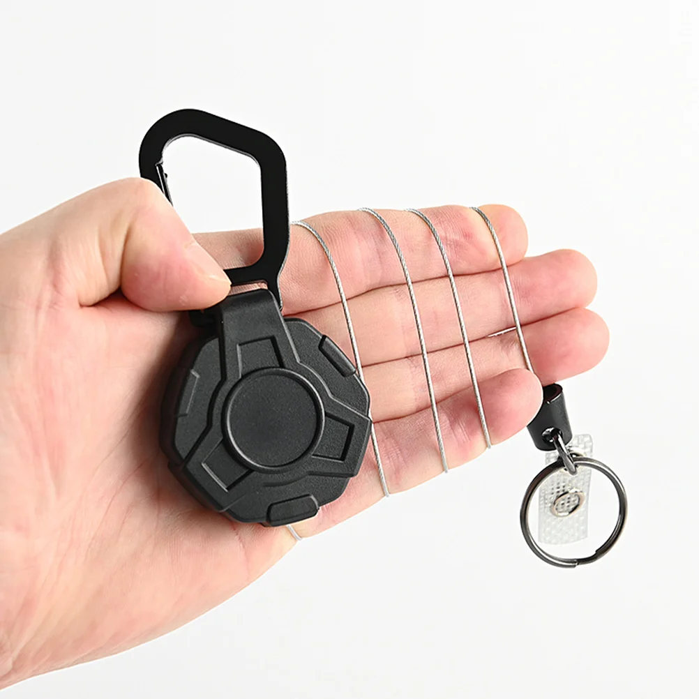 Retractable Keychain Flexible Outdoor Multifunctional Drawstring Buckle Keys Storage Abs Multitool