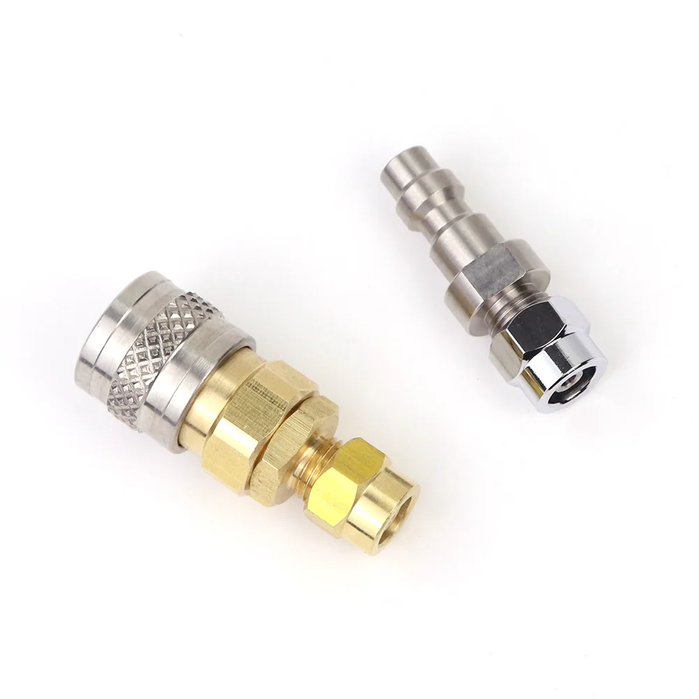 HPA (US Foster) 23-2 Male / 2302 Female Quick Disconnect QD Push-In Plug Fitting to 6MM - 6.35MM OD Hose