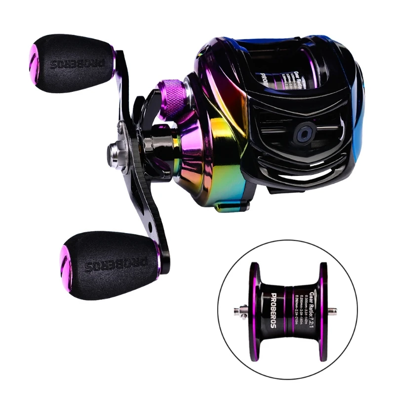 Ultralight X5QF Baitcasting Reel Casting Reel Smooth Metal Fishing Reel 9 +1 BB with Deep or Shallow Spool for Bass Fishing smile +