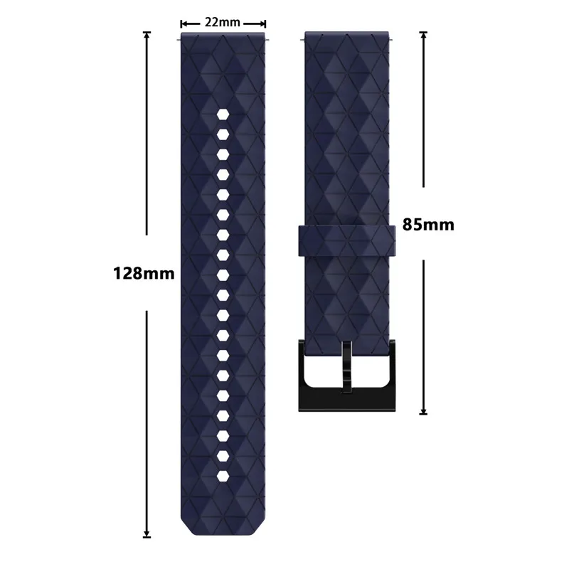 20mm Band for 22mm Samsung Galaxy Watch 3/46mm/42mm/active 2/46 Gear s3 Frontier/S2/Sport silicone bracelet Huawei GT 2/2E strap smile