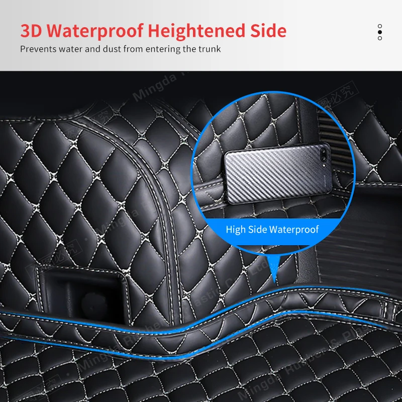 Auto Full Coverage Trunk Mat For Hyundai Santa Fe 7-Seat SUV 2017 Car Boot Cover Pad Interior Protector Accessories