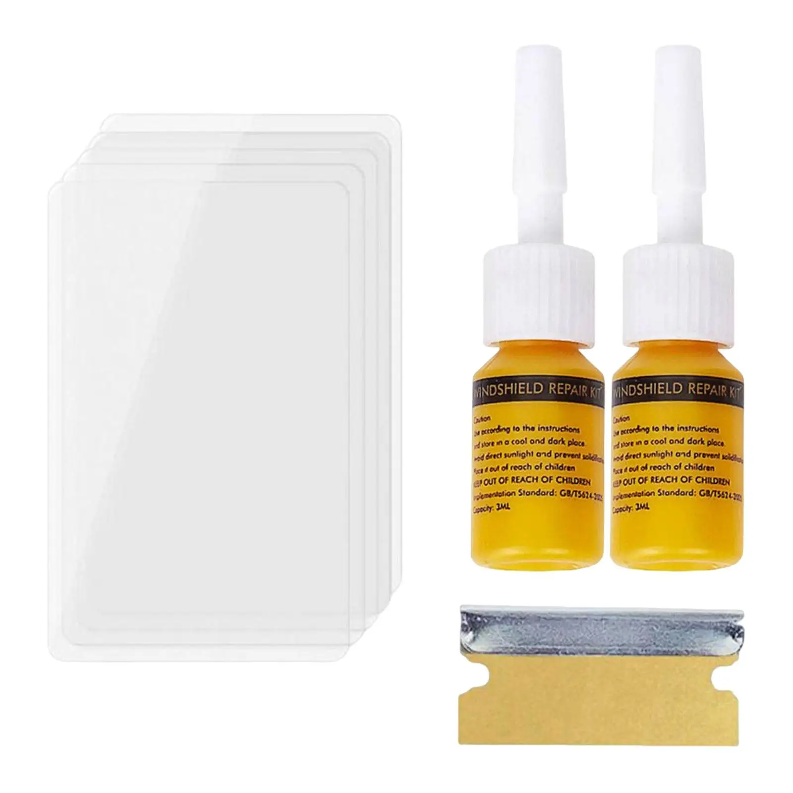 Windshield Crack Repair Scratch Chip Cracks Repairing Window Glass Set Automotive Nano Filler