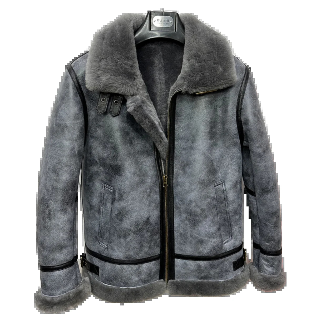 Sheepskin coat mens winter jacket Sheepskin coat mens B3 flight suit motorcycle jacket Casacas Para Hombre Inviernno F 241108