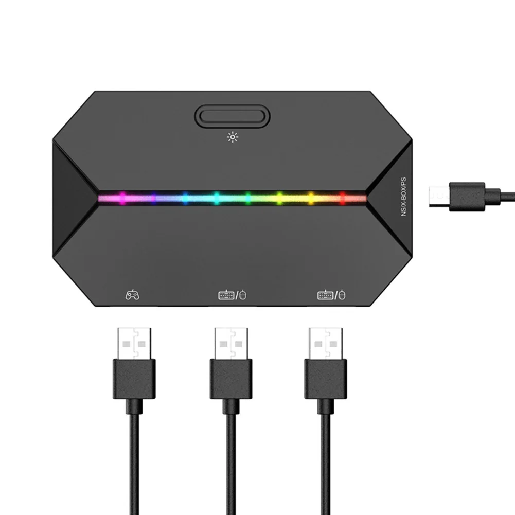 G6L Gaming Keyboard Mouse Converter Wired Mobile Controller Adapter for Nintendo Switch/Xbox One/PS4 Game Console Mobile Control