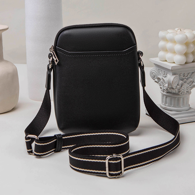 Women's 2024 New Simple Soft Leather Phone Single Cross Shoulder Small Bag