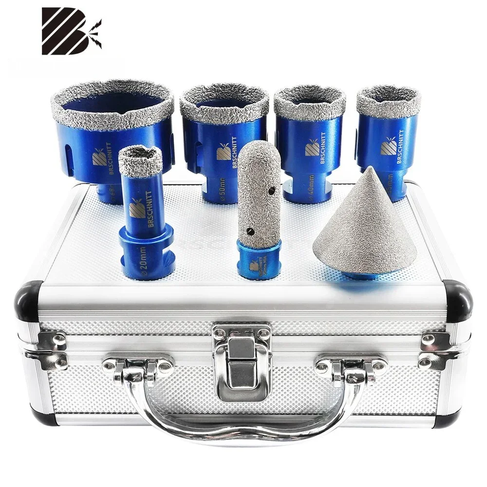 BRSCHNITT 7pcs Dia Drilling Bits Kit Tile 2025 Cutter new for Drilling Ceramic Marble Granite, M14 Thread Hole Saw