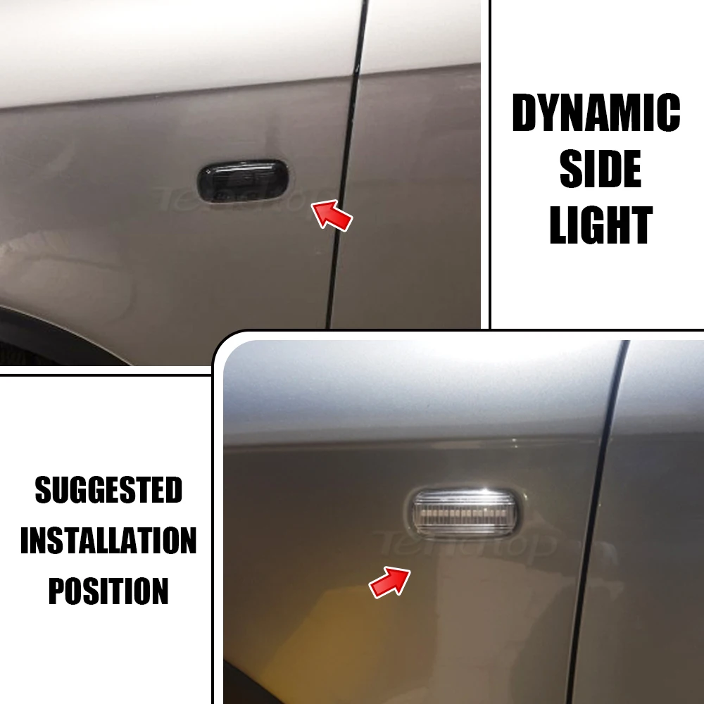 Dynamic Side Marker Lamp Led Flashing Turn Signal Light Sequential Blinker Smoke For Audi A3 S3 8P A4 B6 B8 B7 S4 RS4 A6 S6 C5