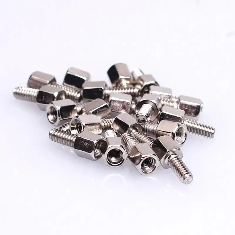 Hexagonal Copper Set 30Pcs Column Screw For DB 9 15 25 37 Rs232 DB Connector VGA Copper Column COM Serial Copper Stud ddmysmile Screw Nut Smile