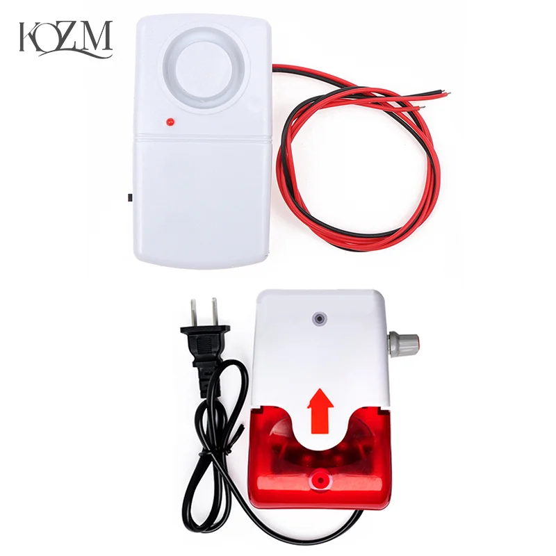 Automatic 220V/380V Power Failure Alarm White 110db LED Power Cut Failure Outage Automatic Alarm Waring Siren Indicator