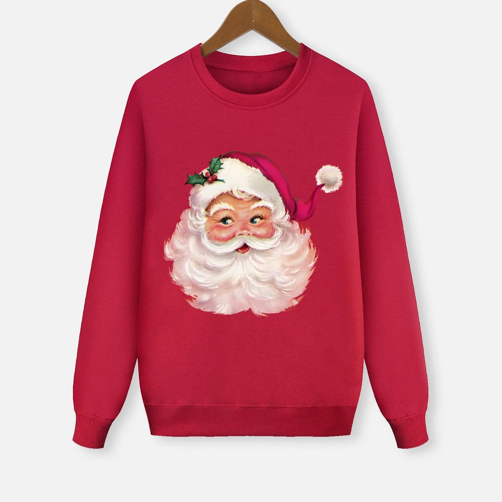 Christmas Sweater Set Family Xmas Jumper Mother Father Baby Pullover Santa Claus Print Parent Child Sweater Pijamas De Navidad smile