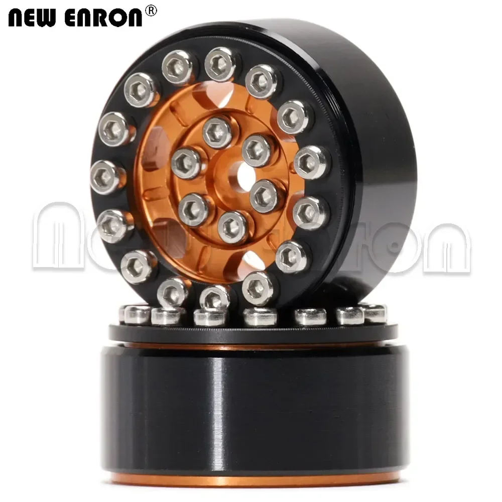 ENRON 1.0" NEW 4PCS Metal Beadlock CNC Micro Wheel Rim Hub 30MM for RC Crawler CAR 1/24 Axial SCX24 90081 AXI00001 mini crawler smile 1.0"