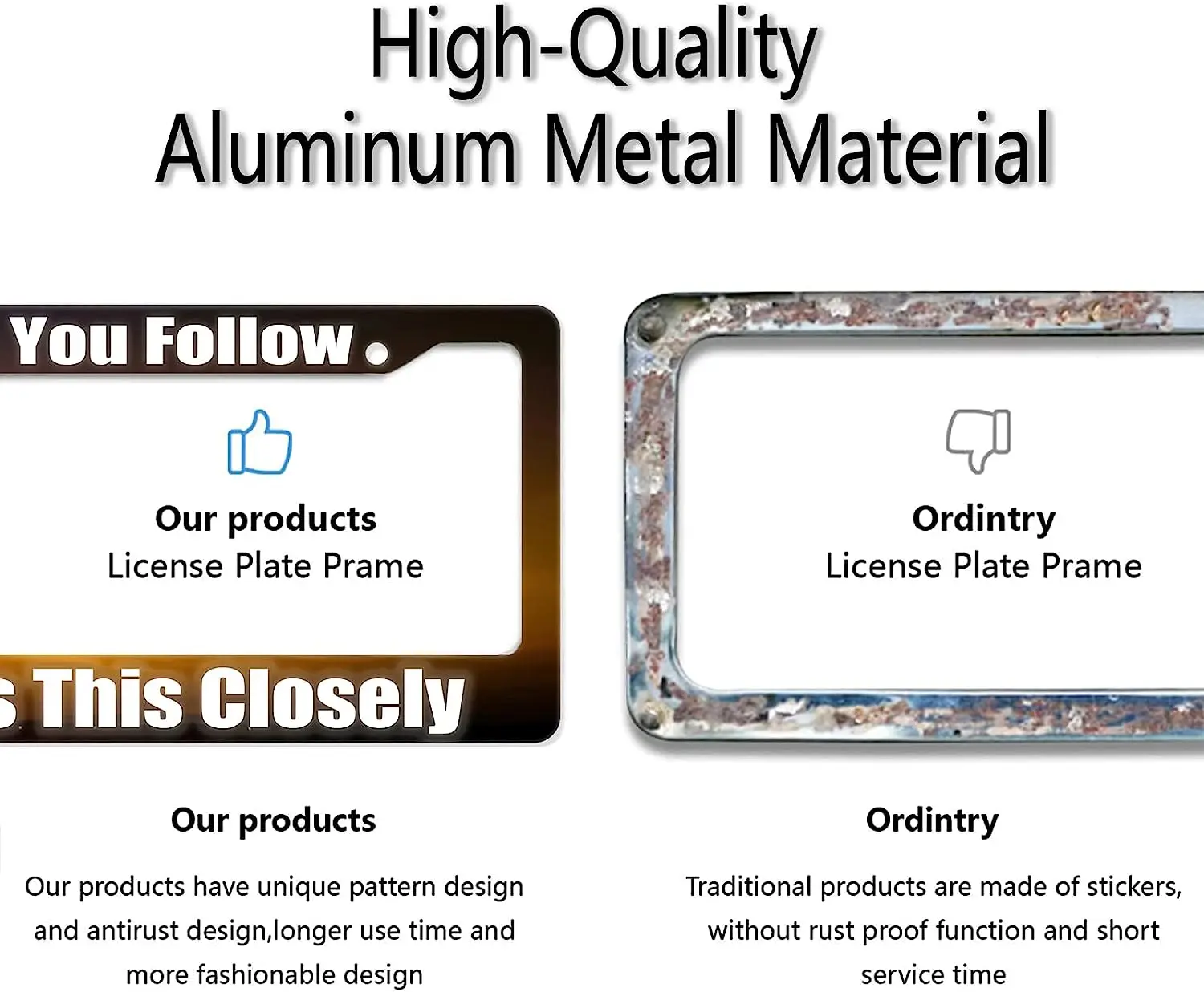 Plate ddmysmile Do License Frame You Follow Jesus This Closely Car Cover Tag Holder Frames Aluminum License Plate Cover For Standard Us Smile