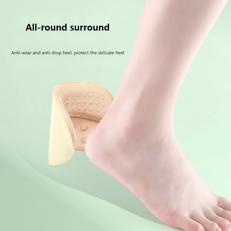 Shoe High Protectors Heel Heel Sticker Adjust Size Heel Pads Liner Grips Pain Relief Insoles for Feet Antiwear Anti-Slip Inserts smile