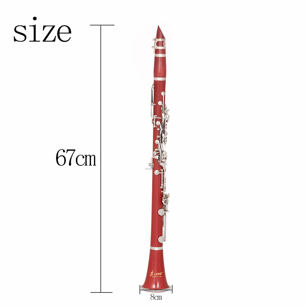 SLADE Clarinet 17 Key Bb Sib Klarnet Bakelite Body Material bb Clarinette with Box Reeds Cleaning Cloth Screwdrivers Accessories