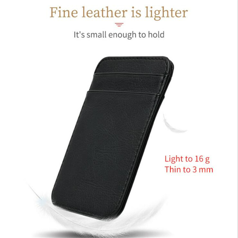 Fashion Double Sided Ultra-thin Card Holder Bank Credit ID Cards Pouch Case Wallet Organizer Thin Business Bank Card Package