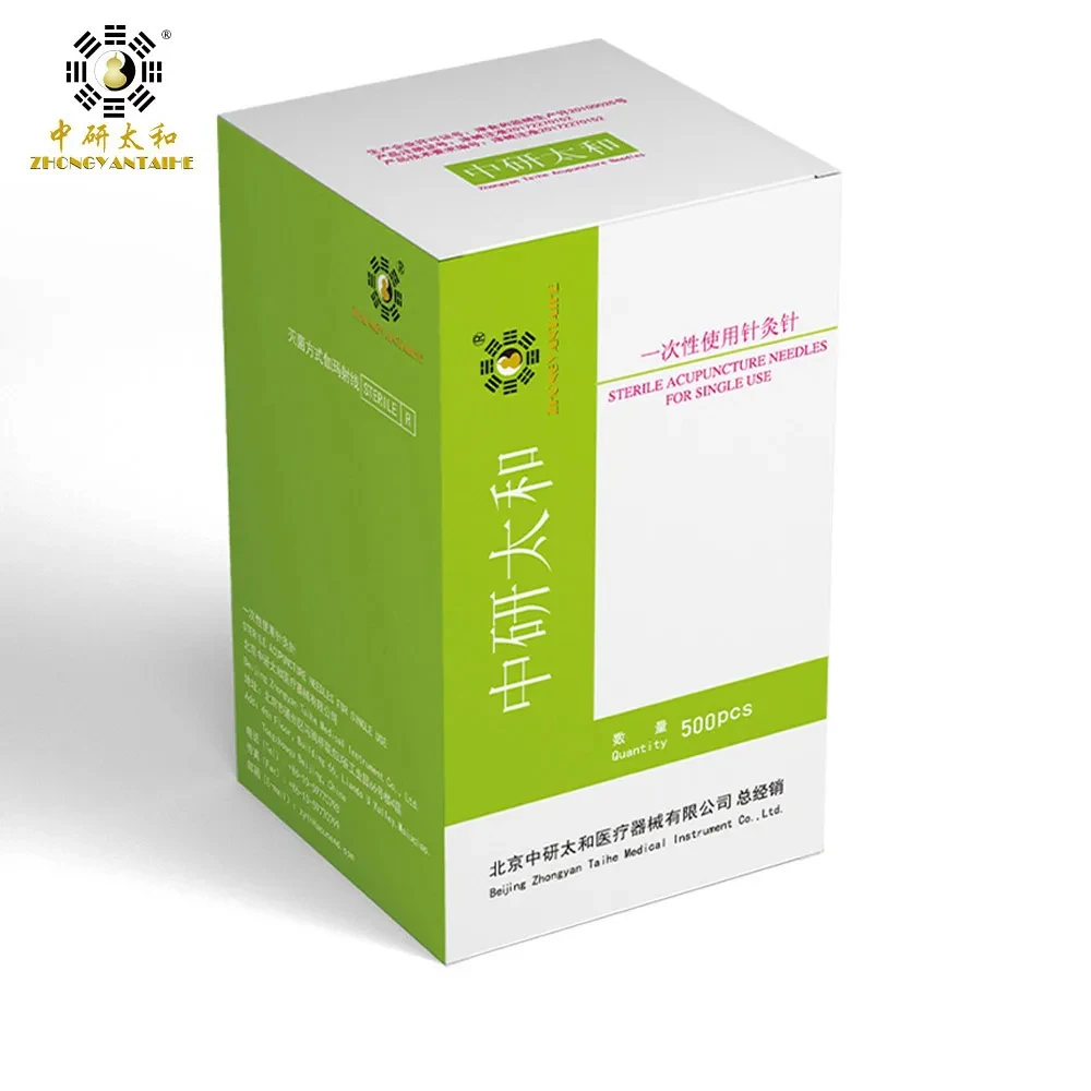 ZHONGYAN TAIHE 500 Pcs Acupuncture Needle with Tube ALL Size Acupuncture Disposable Sterile Beauty 1 BOX Massage Sterilze Needle