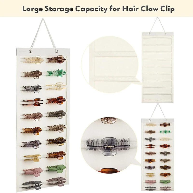 Hair Mounted Hanging Wall Claws Clips Organizer Felt Headband Holder Display Baby Hair Bows Storage Bags For Women Girls Gifts smile