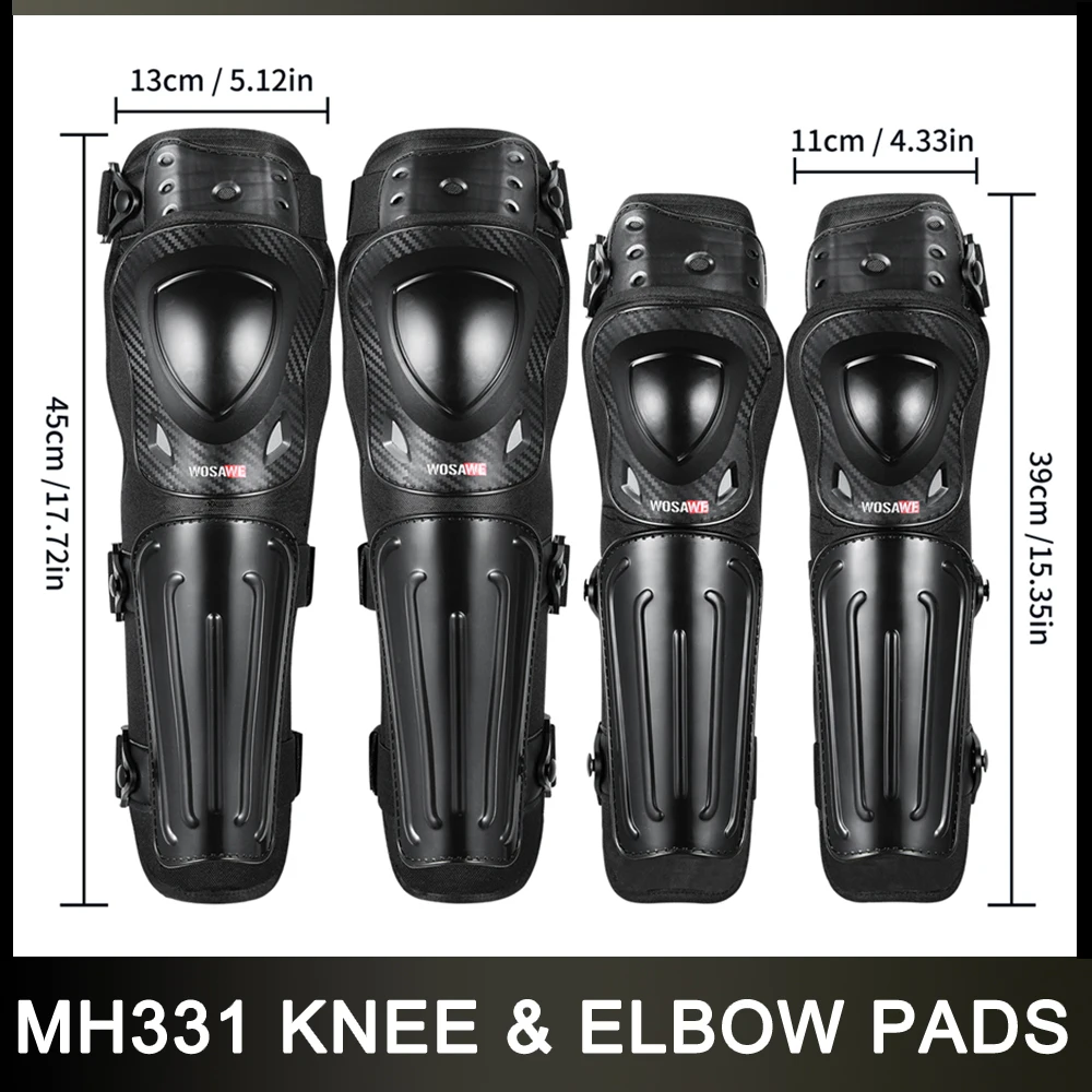 Motorcycle Elbow Protector WOSAWE Knee Pads Winter Skateboarding Skating Ski Outdoor Sports Protective ddmysmile Gear Knee Support For Men Smile