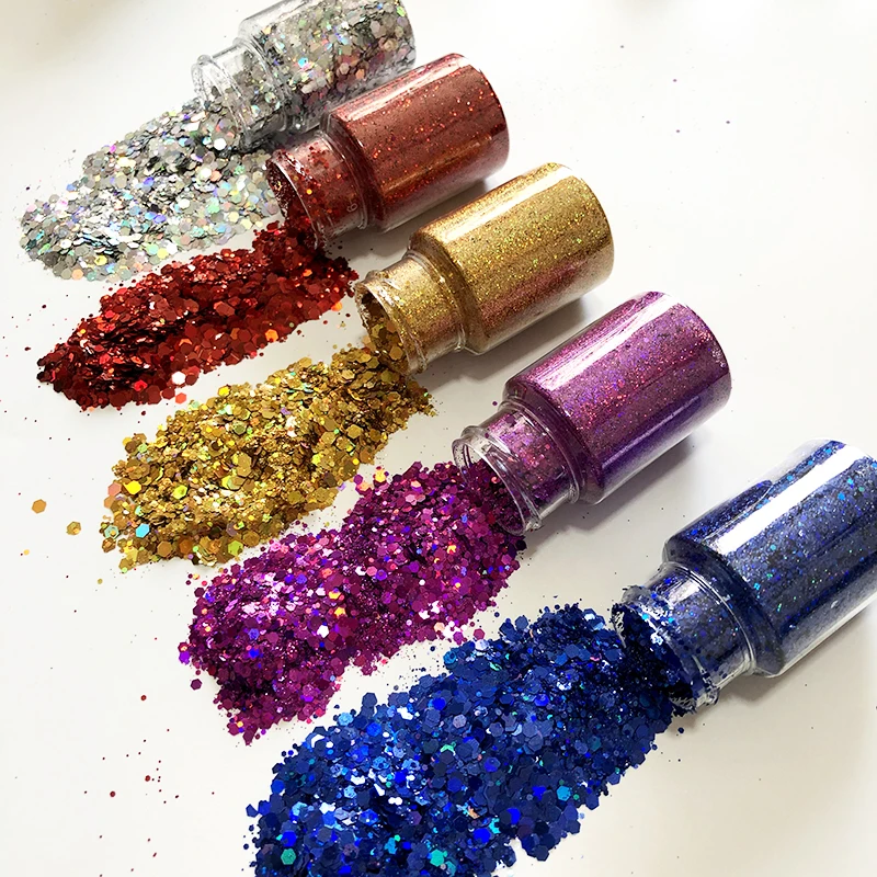 Shape Eye Sequins Geometric Face Body Lip Sequins ddmysmile Glitter Powder Eye Shadow For Special Effects Stage Makeup Smile