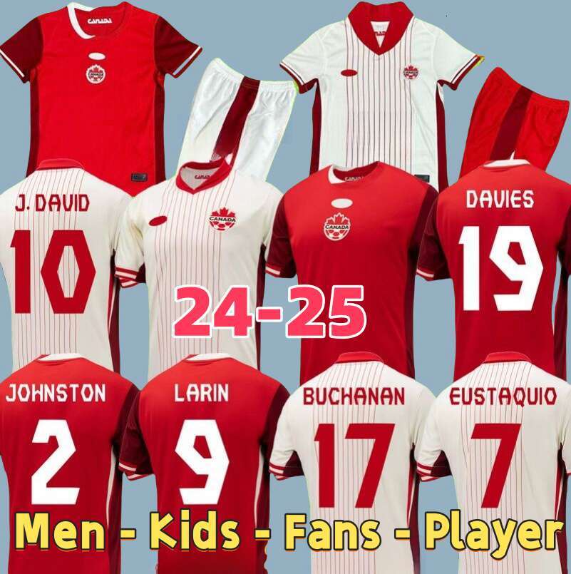 Canada Soccer Jerseys J.DAVID MEN KIDS KIT Uniforms national team DAVIES LARIN 24 25 UGBO CAVALI MILLAR EUSTAQUIO FRASER 2024 football shirt T home away J8