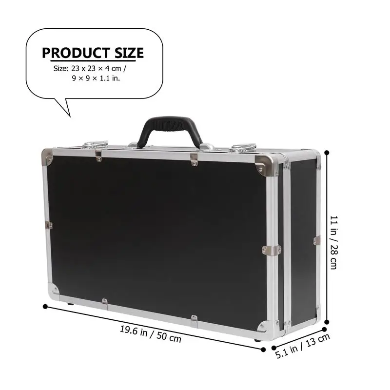 Case Tool Aluminum Box Hard Briefcase Carrying Metal Storage Toolbox Foam Portable Lock Organizer Equipment Boxes Multifunction