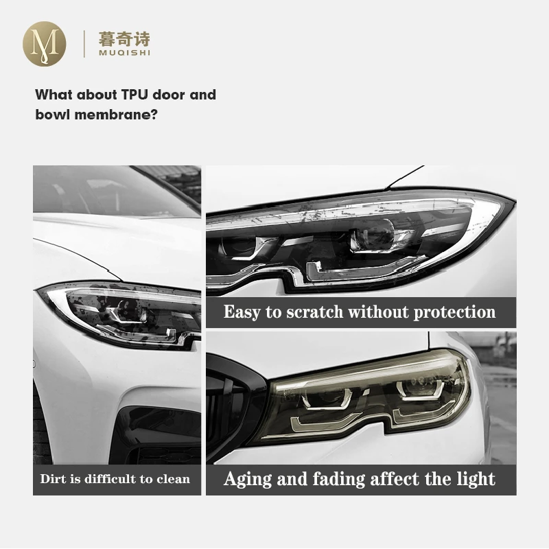 For Land Range Rover Evoque 2015-2023 Car Exterior Headlight Anti-scratch TPU Protective film Anti-scratch Repair film Accessori