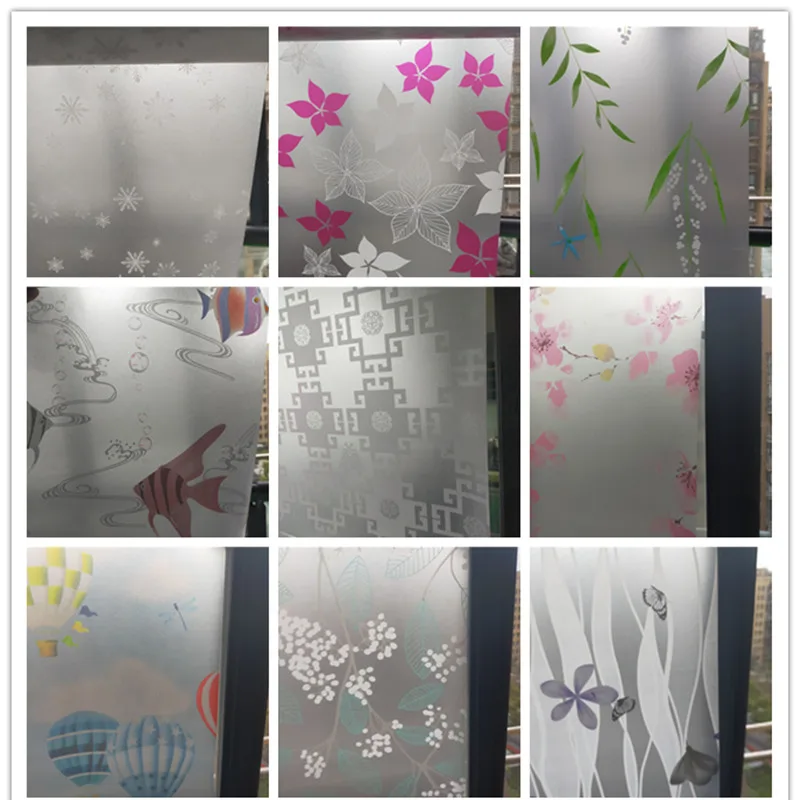 Film, Translucent Self-Adhesive Window Sliding Bathroom Glass Door, Cellophane Sun-Shading Privacy Decorative Stickers smile Film, Door,