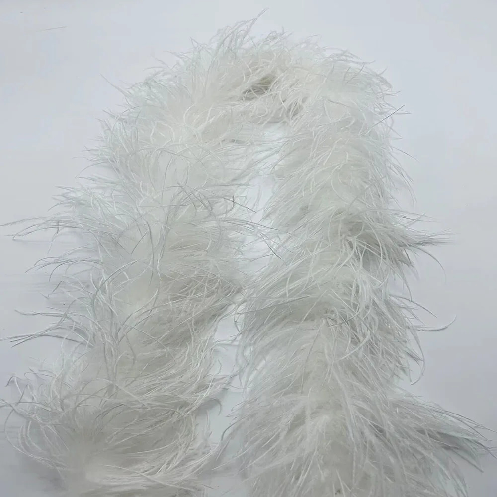 Beatiful 2-meter 6-story natural ostrich feather Boa high-quality fluffy clothing/party decoration/clothing/shawl/usable 241108ww