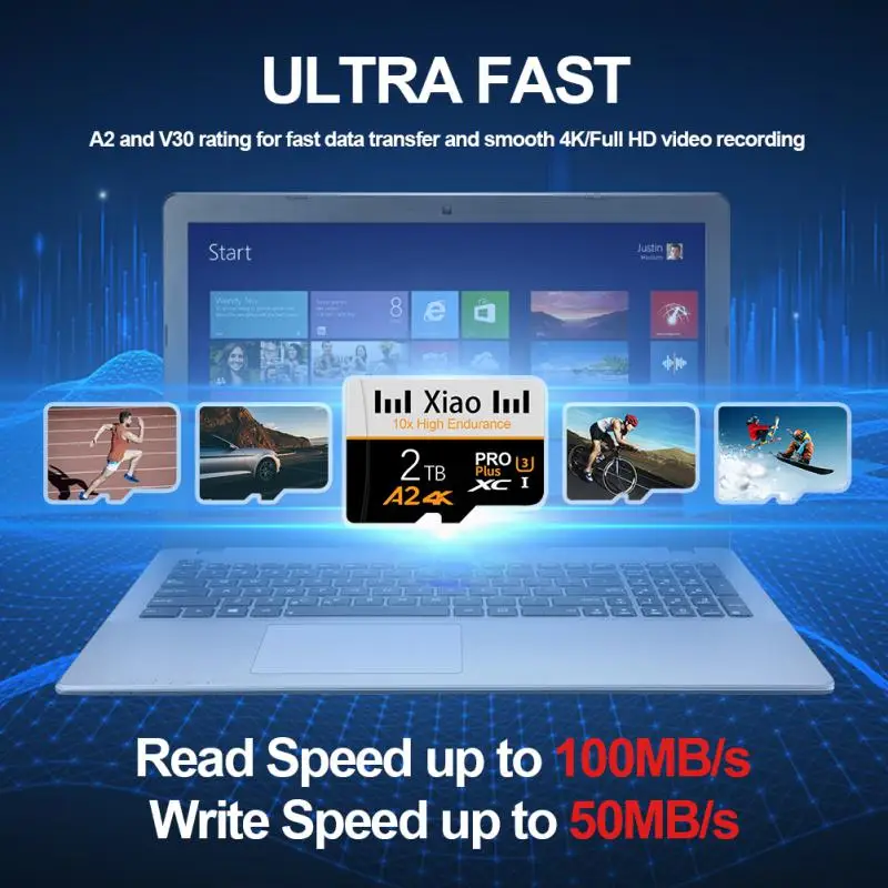 Class10 Micro TF/SD Card 2TB 1TB 512GB High Speed 100mb/s V30 U3 Memory Card TF Flash Card With Adapter For Nintendo Switch