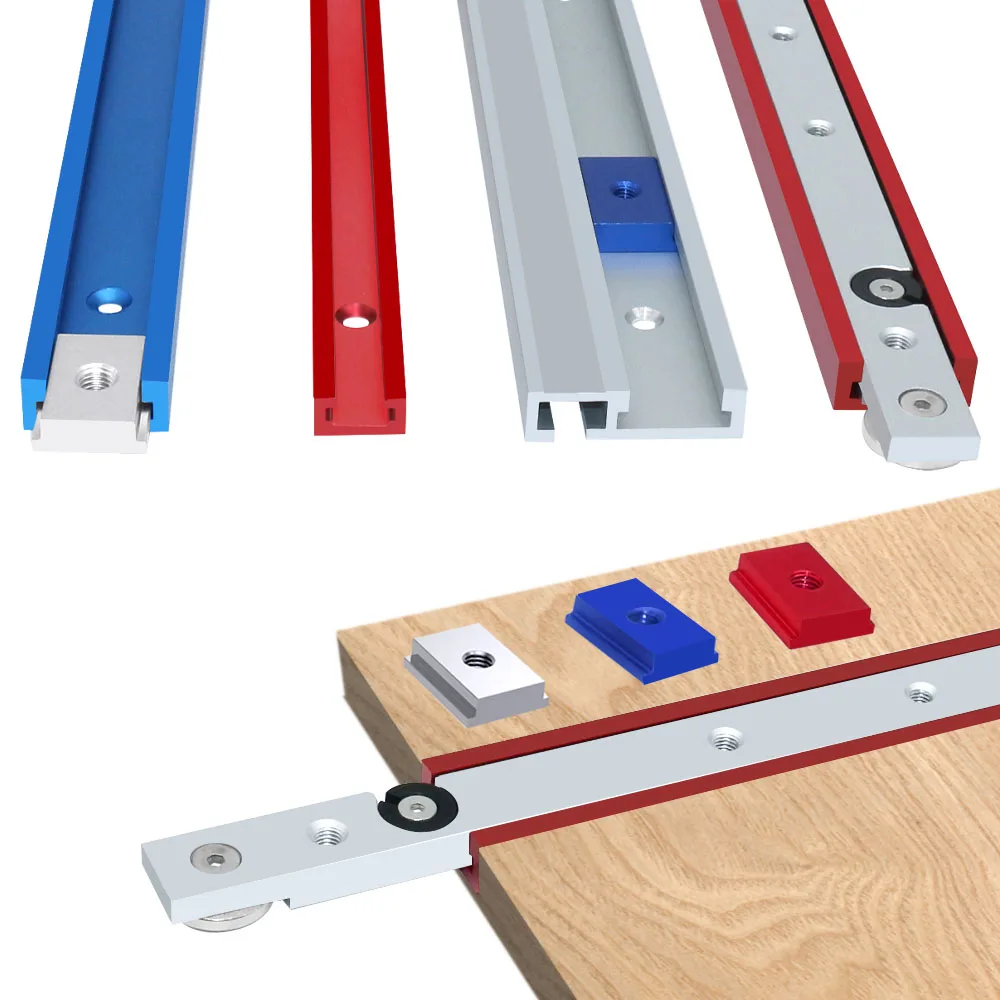 T Aluminum Tracks Alloy Woodworking T-track Miter T-Bar T-Slot T-Slider T Screw Fixture Table Saw Miter Gauge Fastener Rod smile -track -Bar -Slot -Sl