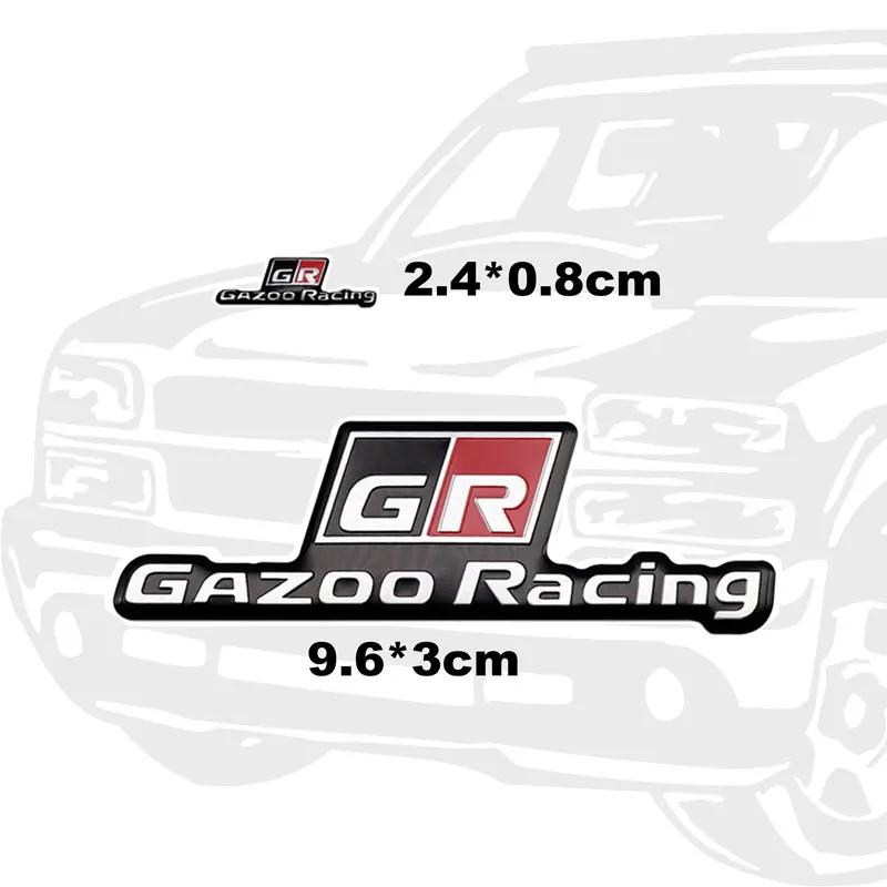 Emblem Racing GR Gazoo Car Interior/Exterior Sports Aluminium Sticker For Toyota Rav4 Prius Corolla Vios Camry RZ RC 86 ddmysmile Yaris Smile