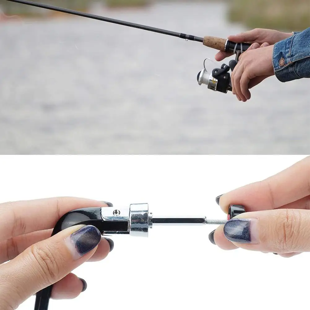 3PCS Universal Wood Handle Fishing Reel Crank Rock Arm Spinning Wheel Grasp Spinning Wheel Handle Metal Folding Rocking Arm