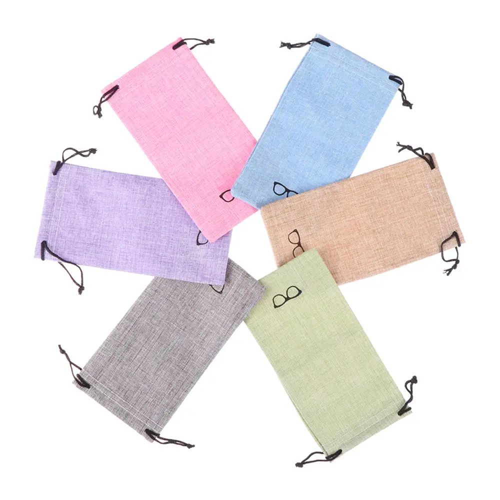 5/10/20Pcs Accessories Cleaning new 2025 Portable Eyewear Eyeglasses Pouch Lanyard Cloth Bags Sunglasses Bag Optical Glasses Case