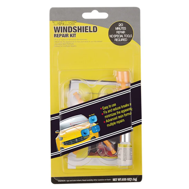 Windshield Repair Kit Car Glass Repair Tool Set Quick Fix Cracked Car Windows Resin Sealer DIY Auto Window Screen Polishing