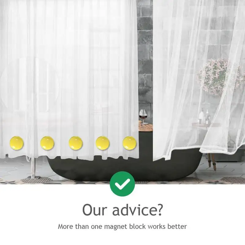 10pcs Strong Magnetic Curtains Weights Windproof Shower Curtains Magnet Buckle Balcony Curtains Cloth Weights For Tablecloth