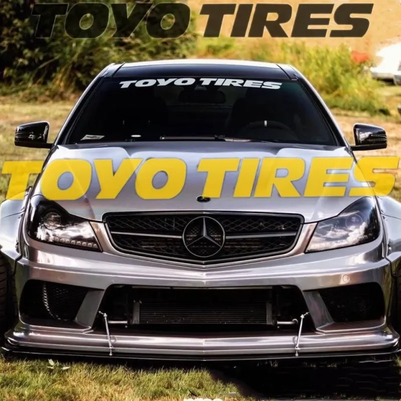 1PCS Toyo Tires 2025 Car new Sunshade Stickers Cool Front Rear Windshield Window Decals Reflective Car Accessories Waterproof Vinyl
