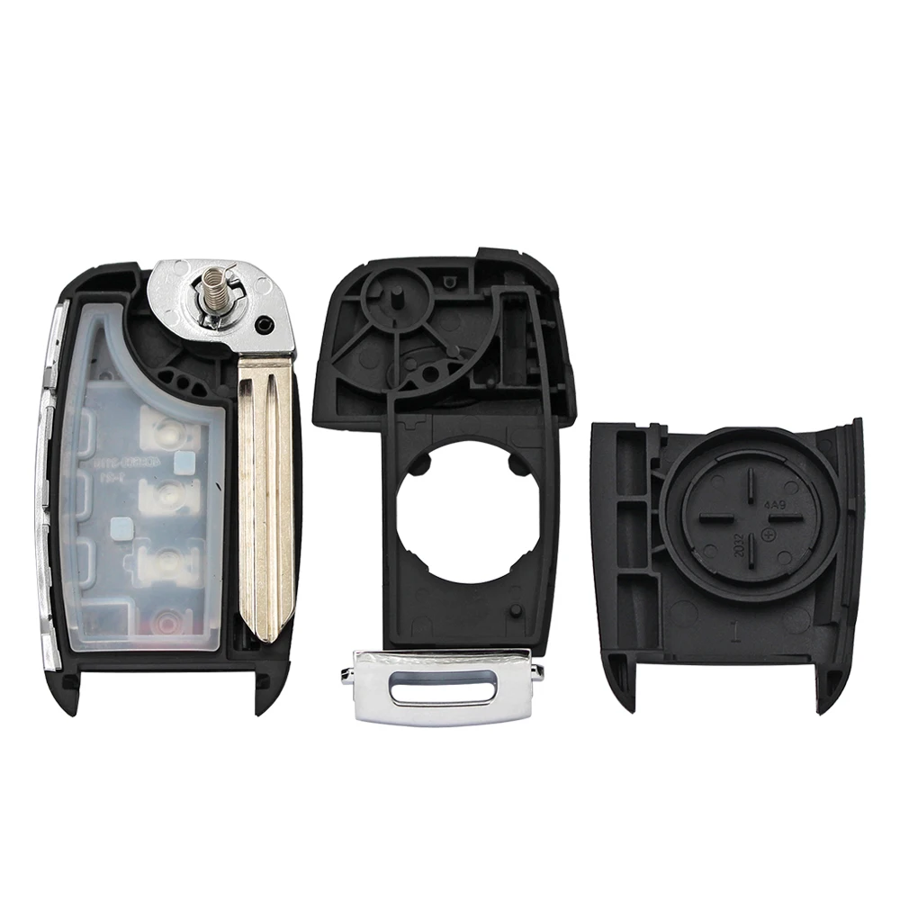 Buttons Remote Key 3/4 Case Shell Fob for KIA Rio Optima Cerato Carens Sportage Sorento Forte with Uncut TOY40 or HYN14R Blade smile