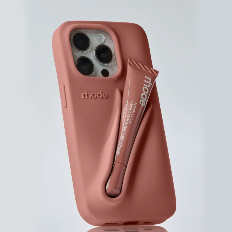 Toast rhode phone case Portable Design Gloss Lipstick Lip Balm 3D Make-Up Phone Case for iPhone 15 14 13 12 Pro Max Holder Cover Silicone Soft
