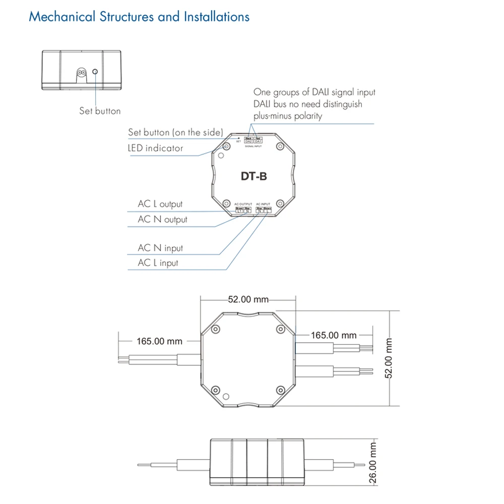 AC Triac 110V-220V Skydance DALI Dimmer Trailing Edge 1 Channel Output To Dim Switch Single Color LED Light Lamp Controller smile