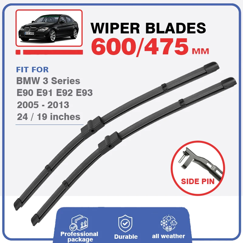 Windscreen Front Rubber ddmysmile Car Windshield Wiper Blades For 3 Series E90 E91 E92 E93 320D 318I 318D 335I 320I 330D 328I 330I 2Pc Smile