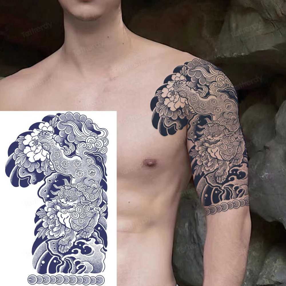 Juice Ink Tattoo Body Art Lasts for 15 Days Waterproof Temporary Tattoo Stickers Car Totem Dragon Tribe Tattoo Arm Fake Tattoo W241109