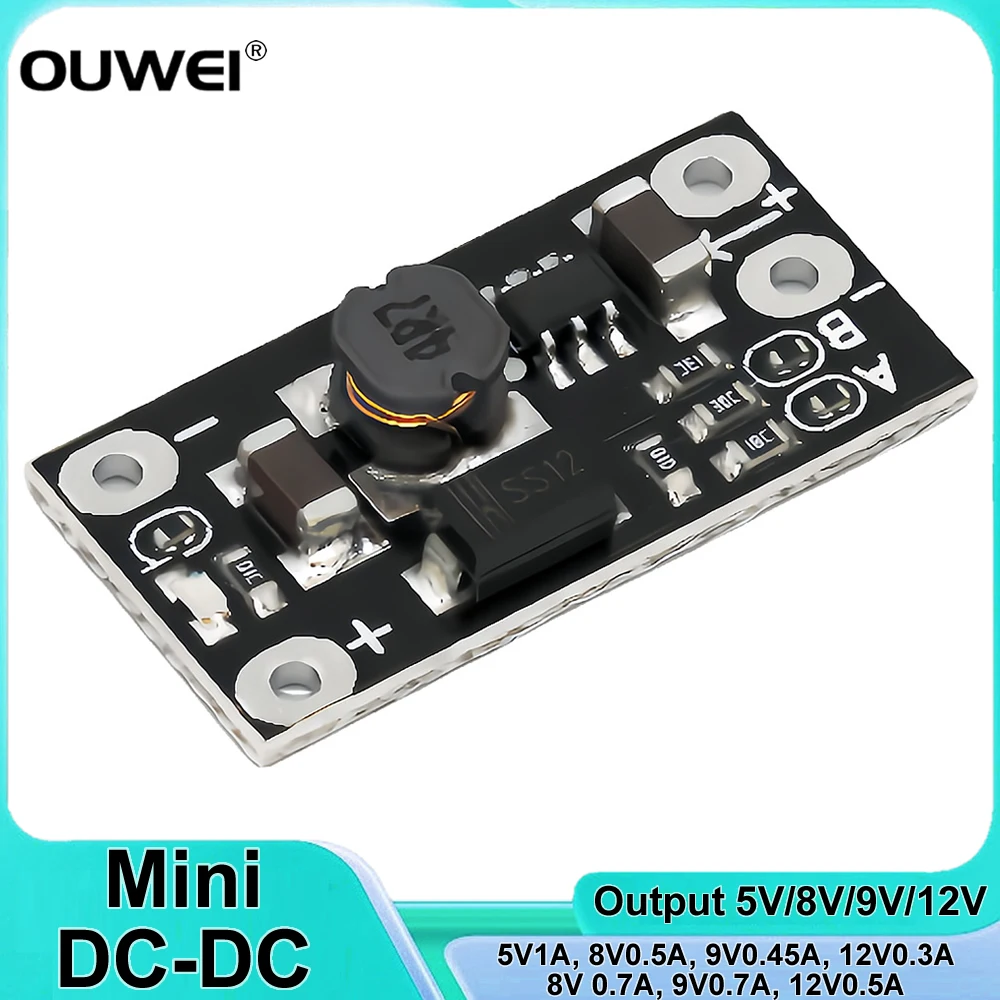Mini DC-DC Step Up Boost Converter Board Module 3V 3.2V 3.3V 3.7V 5V 9V to 12V Voltage Regulator PCB Board Lithium Battery Boost