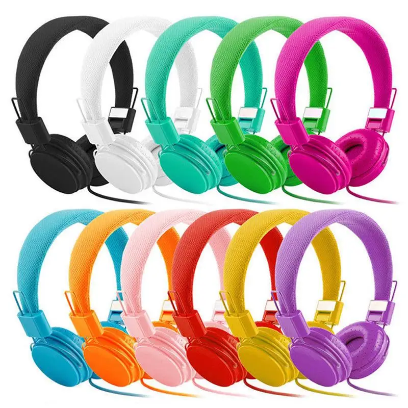 Headphones for Children Kids Girls Boys Teens Foldable Adjustable On Ear Headphones with 3.5mm Jack for Cellphones Computer MP3 smile